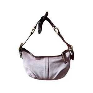 Coach Vtg Soho Hobo Bag Purple Suede Exterior 2154, Y2K Mini Trending 2000s